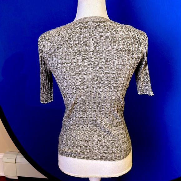 Theory Short Sleeve Marl Rib Crewneck Sweater size small - Picture 9 of 14